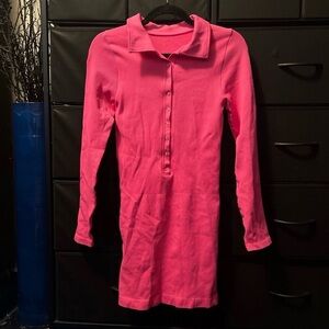 Pink Long Sleeve Dress